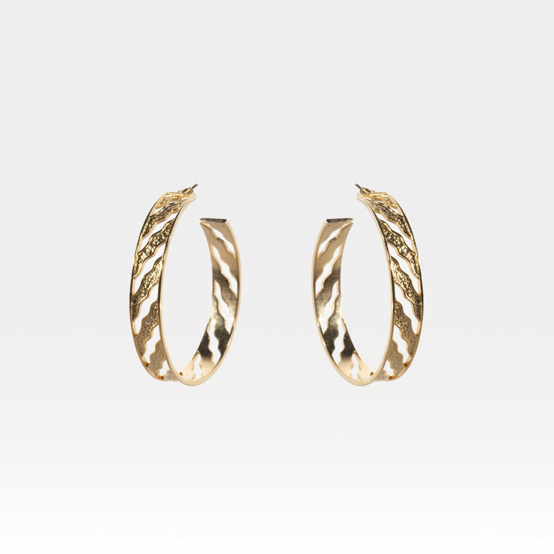 Altitude Hoops – 18K gold plated minimal curved earrings