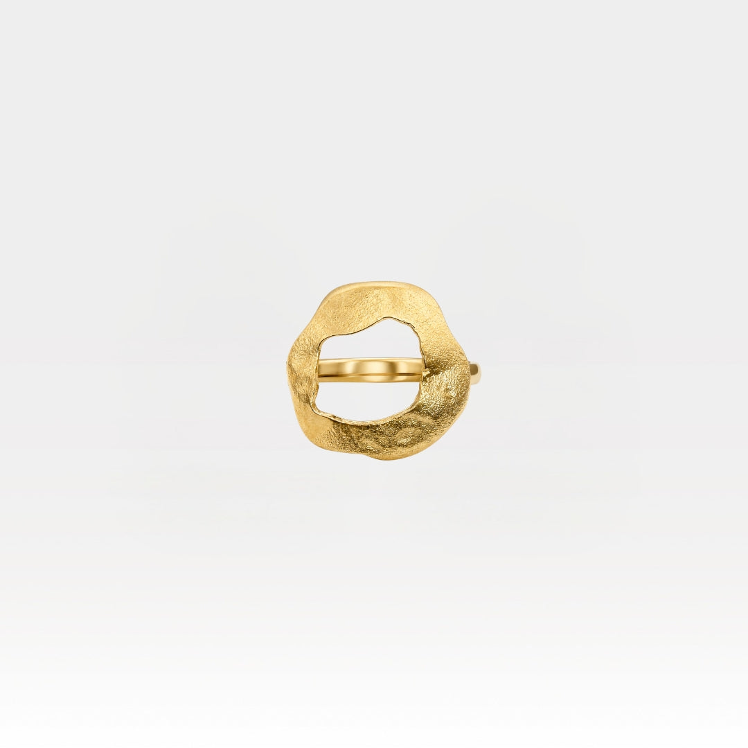 Textured Gold cutout ring
