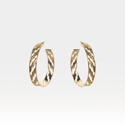 Altitude Hoops – 18K gold plated minimal curved earrings