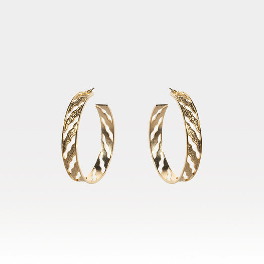 Altitude Hoops – 18K gold plated minimal curved earrings