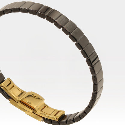Gunmetal Ceramic Bracelet with Gold Clasp