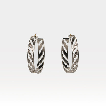 Silver Altitude Hoops – 18K gold plated minimal curved earrings